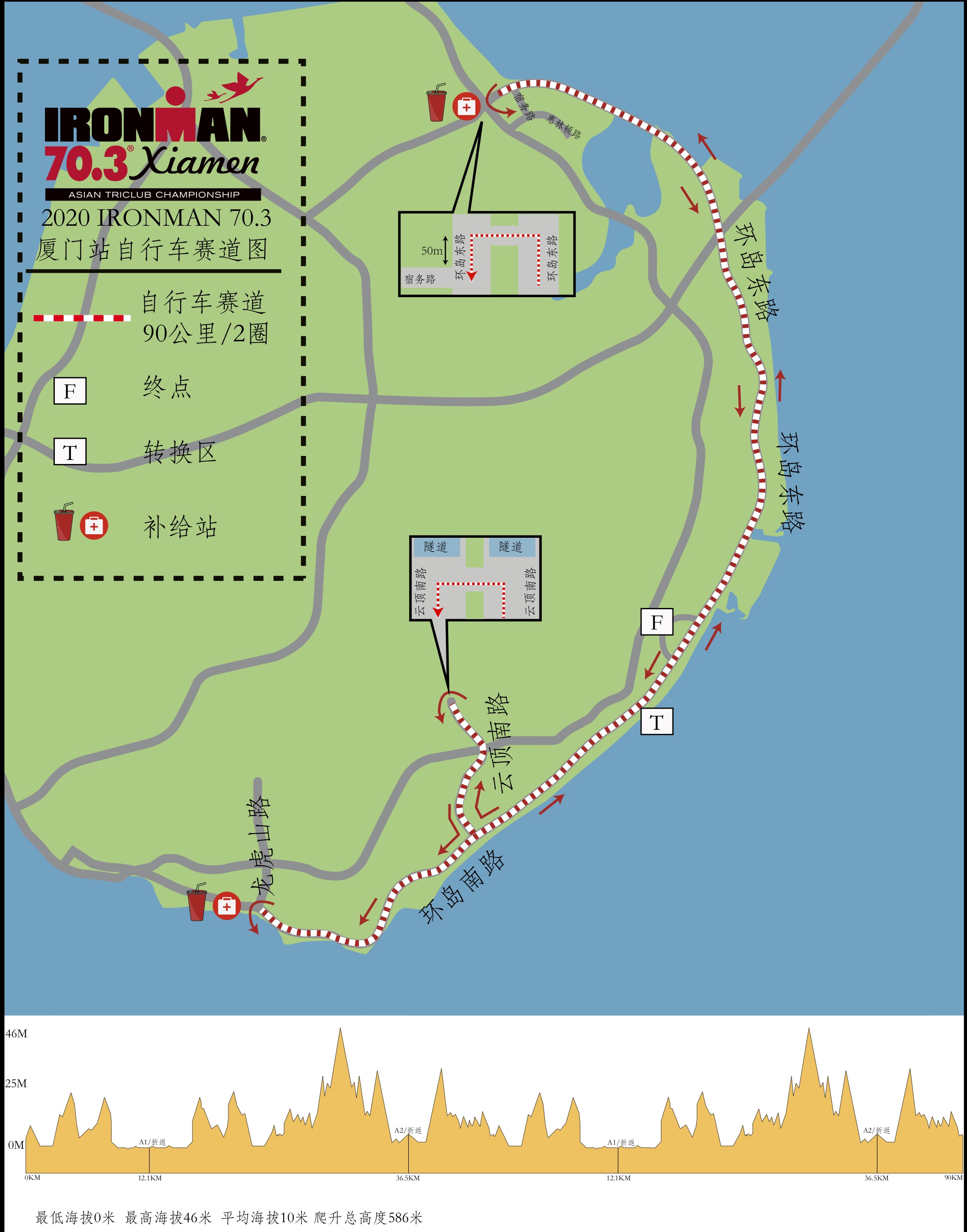 2 2018 IRONMAN 70.3 厦门站自行车赛道图.jpg